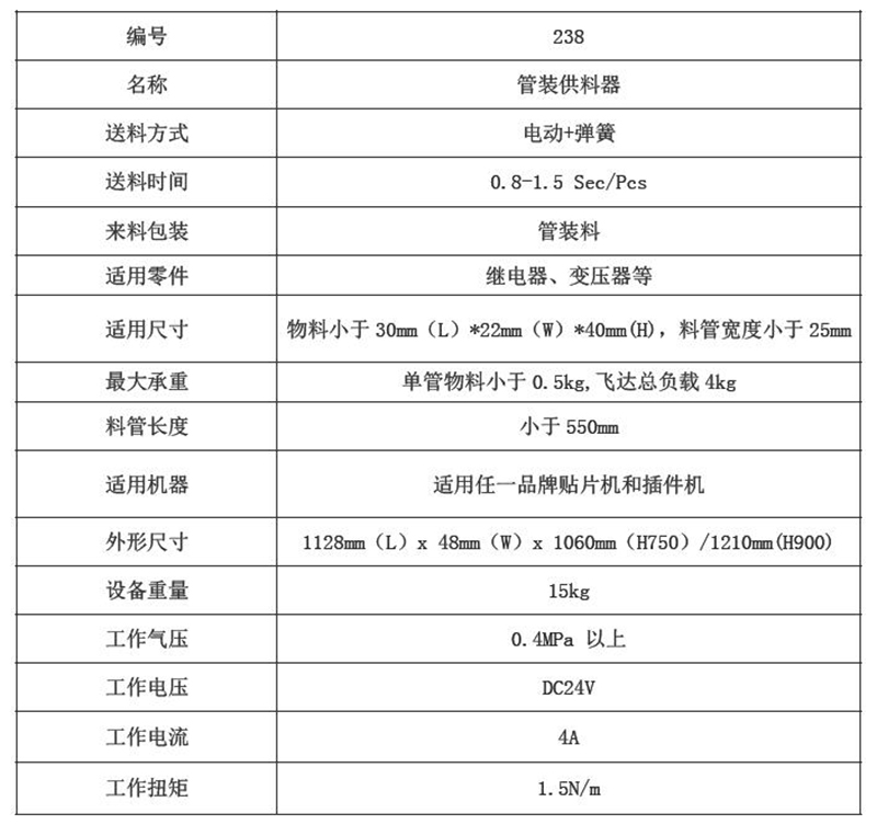 238管裝飛達(dá)